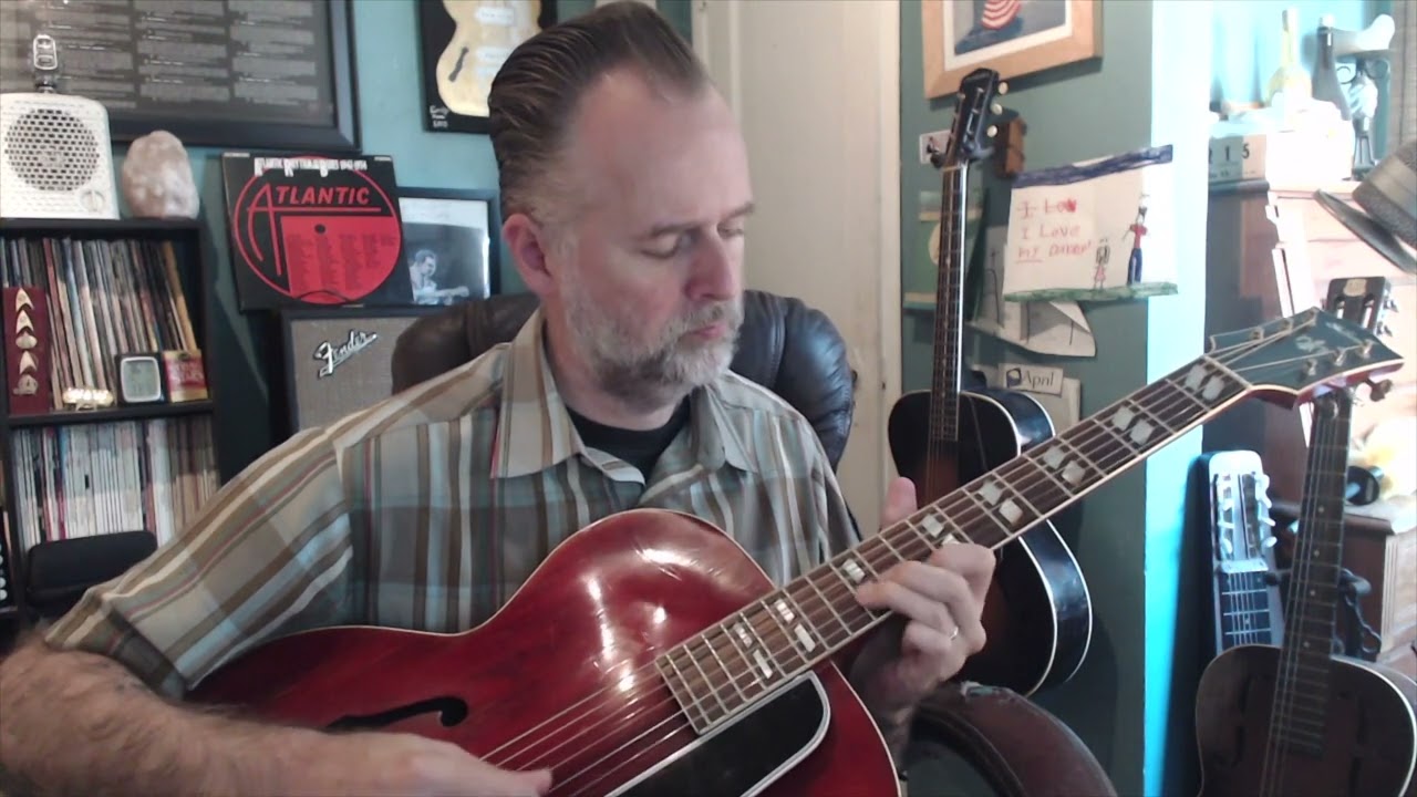 Red 1943 Gibson L-7 demo by Tommy Harkenrider