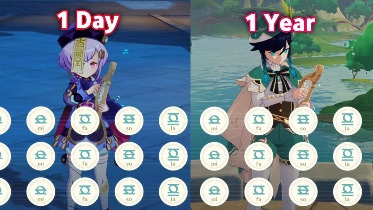 1 Day vs 1 Year of Playing Genshin Lyre