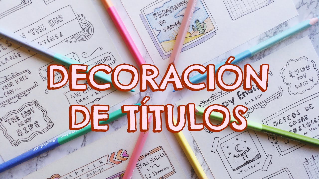 TÍTULOS LARGOS y BONITOS  con tus CANCIONES FAVORITAS 🌜 IDEAS para DECORAR APUNTES y CUADERNOS