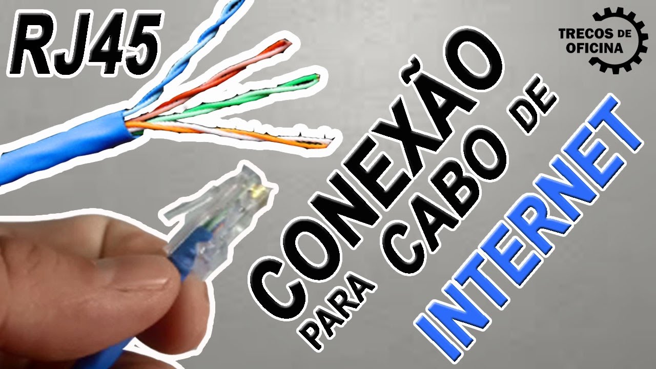 Como colocar CONECTOR de cabo de INTERNET (RJ45). &Eacute; bem f&aacute;cil e funciona.