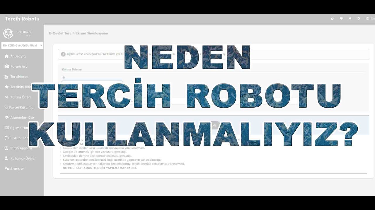 NEDEN TERCİH ROBOTU KULLANMALIYIZ? TERCİH ROBOTUNUN AVANTAJLARI NELER? &Ouml;ĞRETMEN ATAMALARI