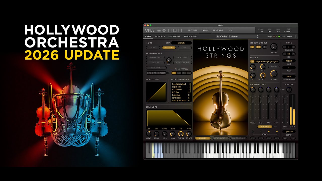 🎻新機能追加！EastWest『Hollywood Orchestra Opus Edition』2026アップデート解説動画（日本語字幕）