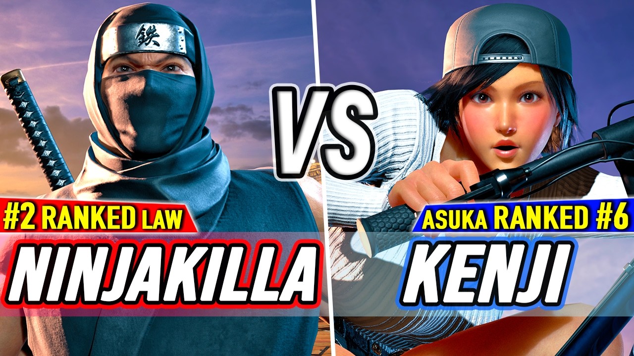 T8 🔥 Ninjakilla (#2 Ranked Law) vs Kenji (#6 Ranked Asuka) 🔥 Tekken 8 High Level Gameplay