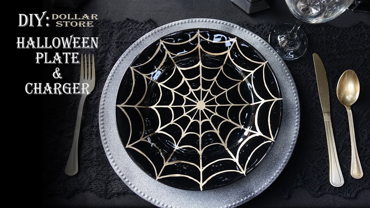 HALLOWEEN DIY / PLATE AND CHARGER DOLLAR TREE