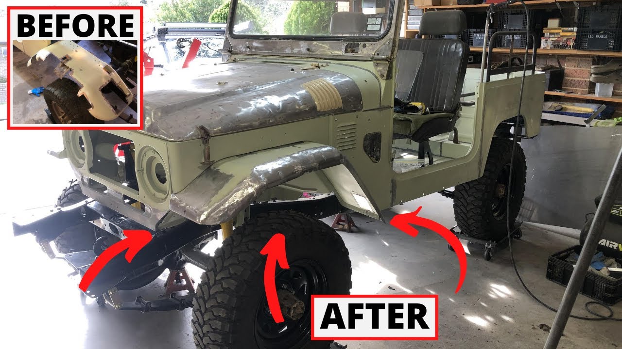 BJ40 Landcruiser Front Guards Rust Repairs