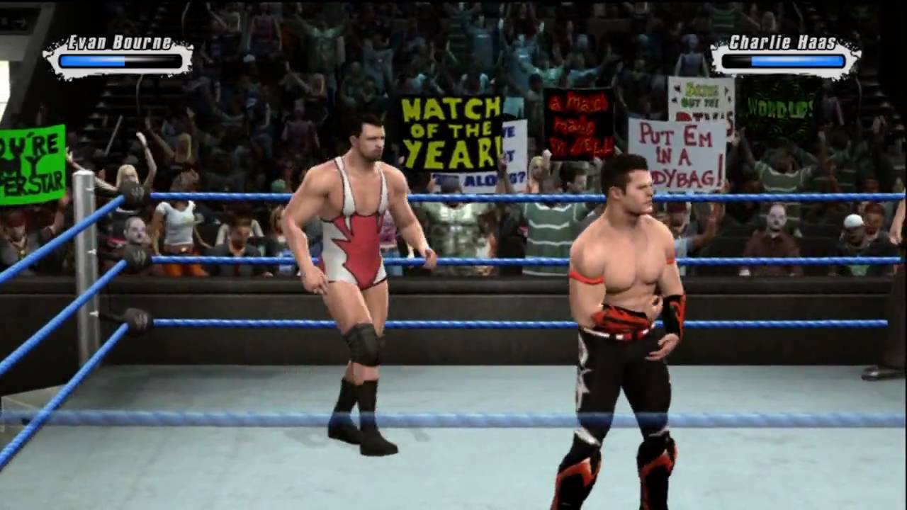 Smackdown vs raw 2009 DLC Evan Bourne Vs charlie Hass