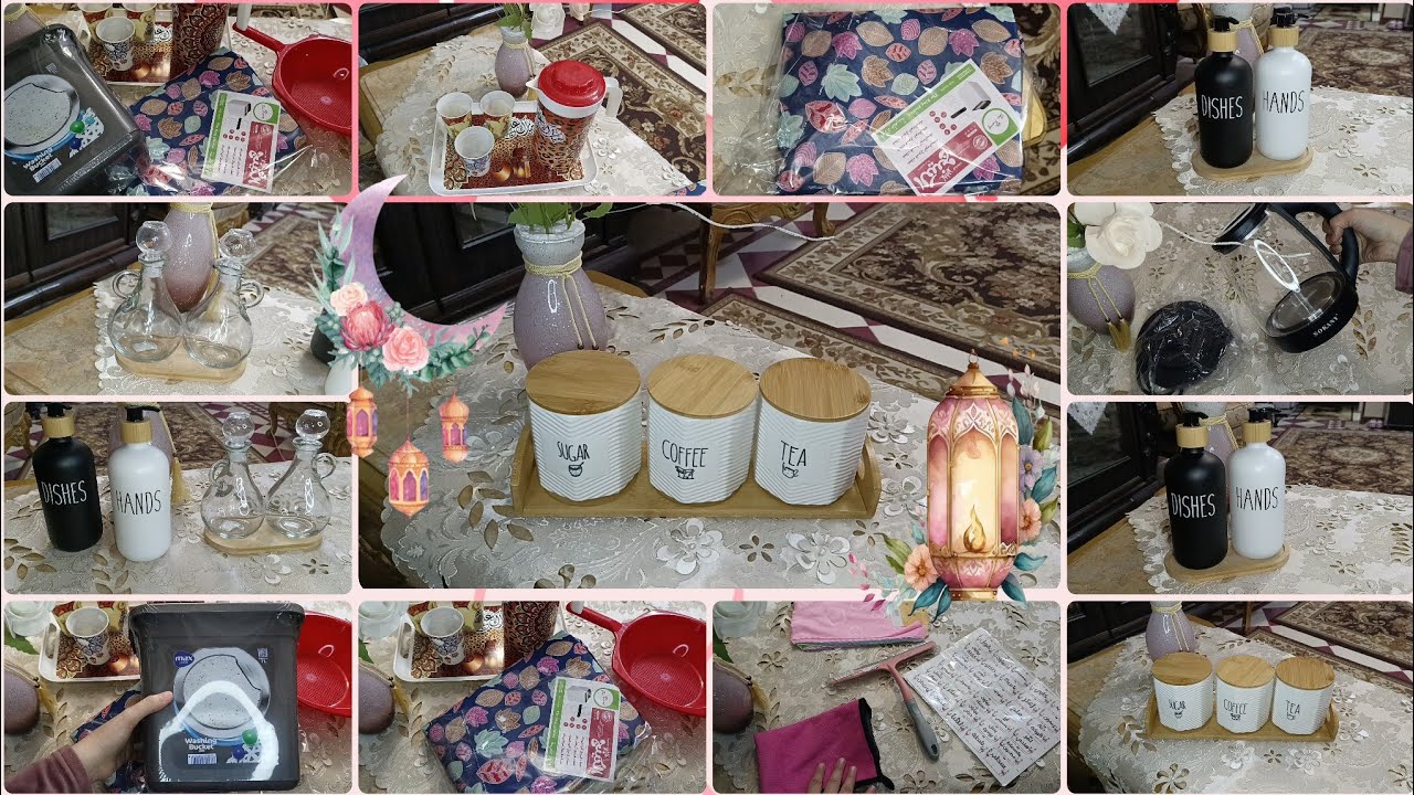 مشتريات رمضان 🌙لتجديد المطبخ والبيت بالاسعار🌟مطبخى هينور بالحلويات والقمر دى😍😍مبروكين عليا❤️