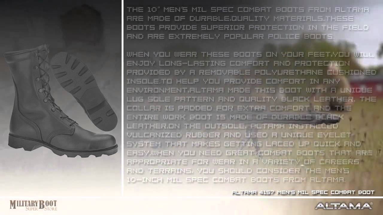 Altama 4157 Men's Mil Spec Combat Boot Demo