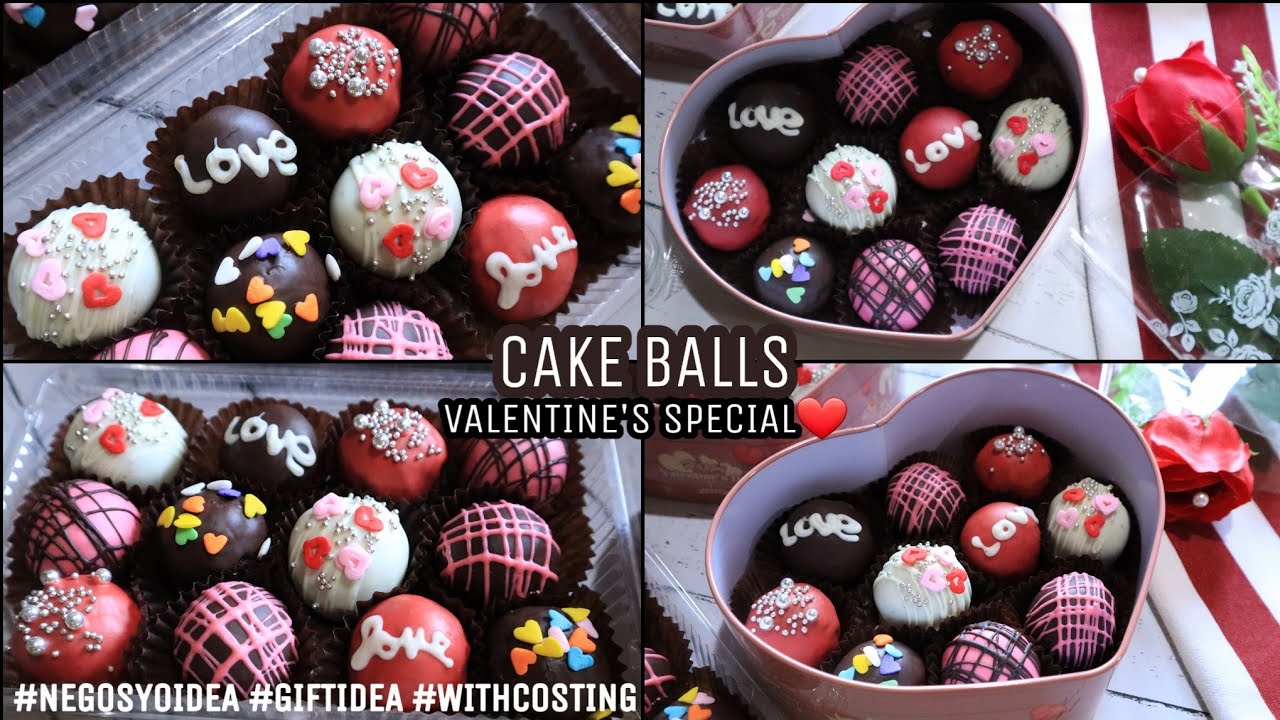 CAKE BALLS NEGOSYO IDEA| PANG VALENTINE'S DAY TREATS| WITH COSTING| PATOK NA PANGREGALO