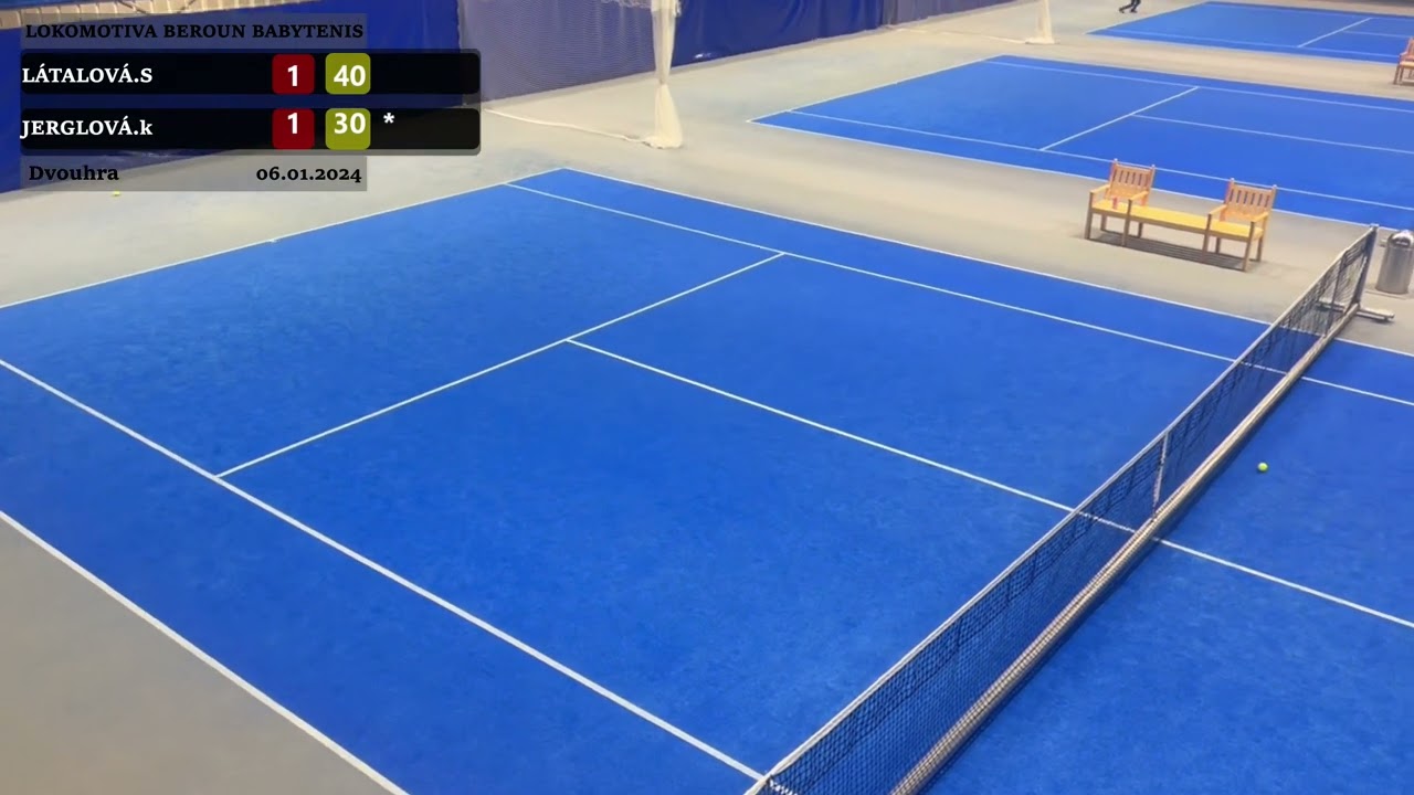 LOKOMOTIVA BEROUN Plzeň 6.1.2024 babytenis Látalová v. Jerglová 4:1