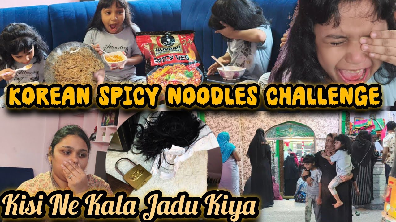 Korean spicy noodles challenge 😱 anam ki ankhon mein jalne Laga 😭||Shabbir ki Mahek|| 