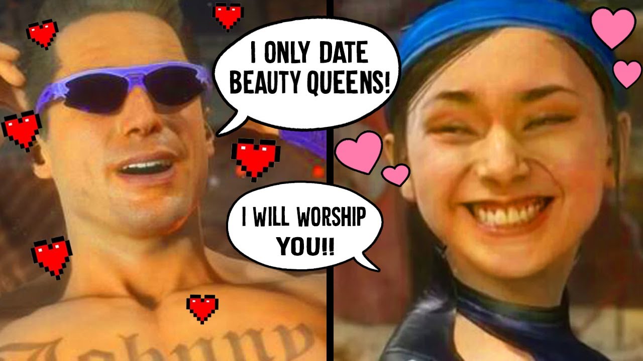MK11 - JOHNNY CAGE FLIRTY INTROS Vs All Female Kombatants [UPDATED] - Mortal Kombat 11 DLC Intros