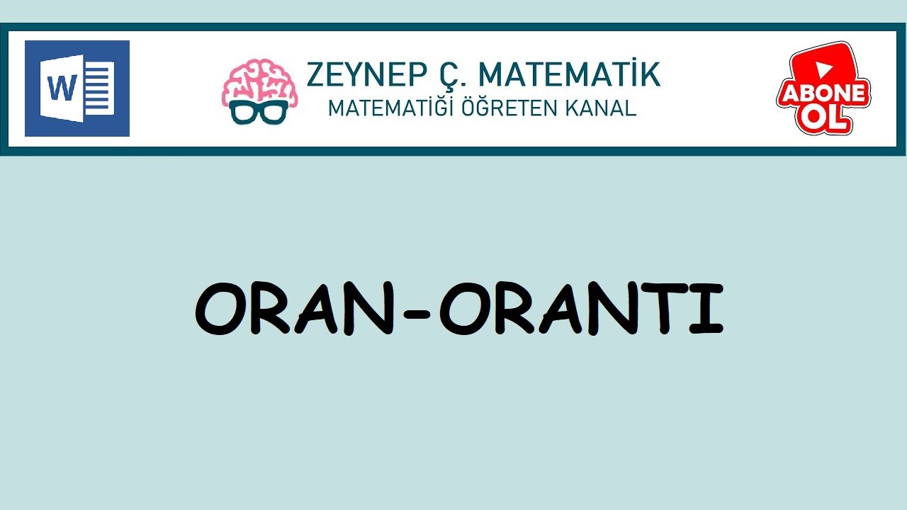29)KPSS,TYT,ALES,DGS - ORAN-ORANTI - BOL SORU ÇÖZÜMLÜ