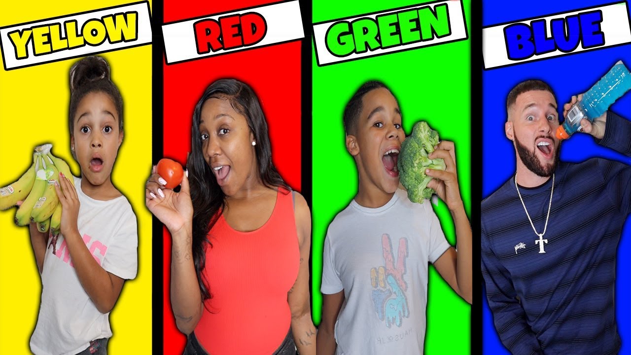 Eating Only ONE Color of Food for 24 Hours!