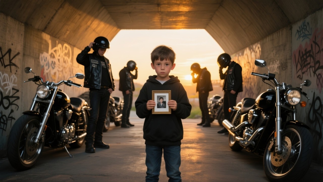Boy Hid Beneath a Bridge in Silence — When Bikers Saw What He Clutched, They Removed Their Helmets