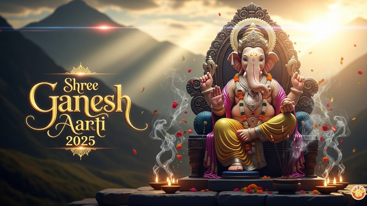 Shree Ganesh Aarti 2025 | Ganeshji song 2025 | सुखकर्ता दुःखहर्ता | गणेश आरती | Jai Ganesh Deva