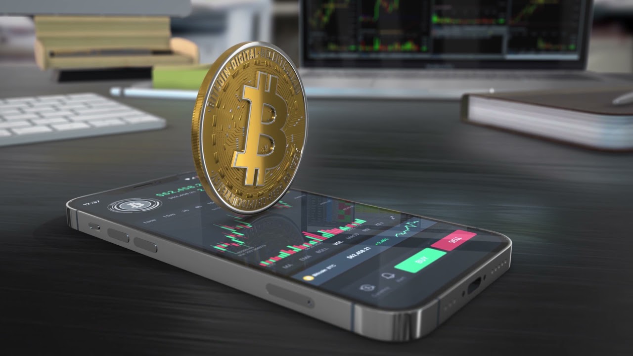 Abstract 3d animation of Crypto coincoin for intro, opener or background.