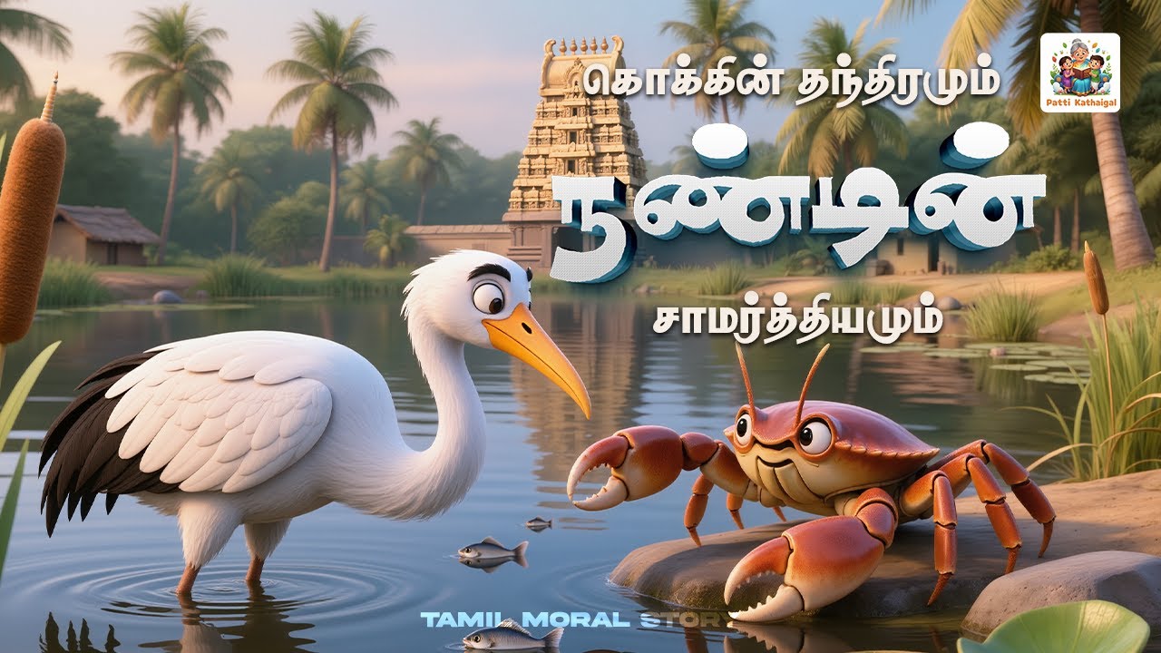 கொக்கின் தந்திரமும் நண்டின் சாமர்த்தியமும் | Crab & Crane Story| Tamil Moral Story | Patti Kathaigal