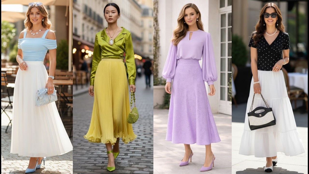 Trendy New Summer Long SKIRTS Outfit ideas For 2026