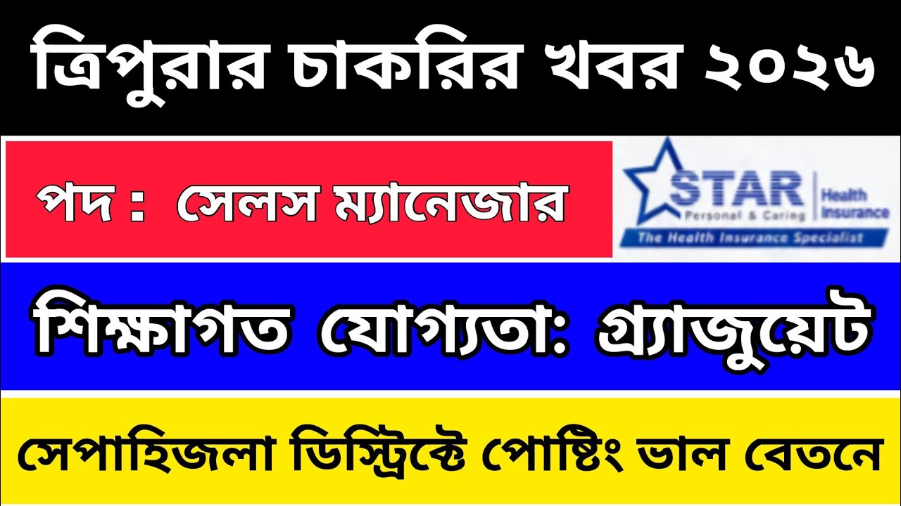 Tripura Job Notification 2026| Tripura Job News Today| Tripura Private Job Notification 2026