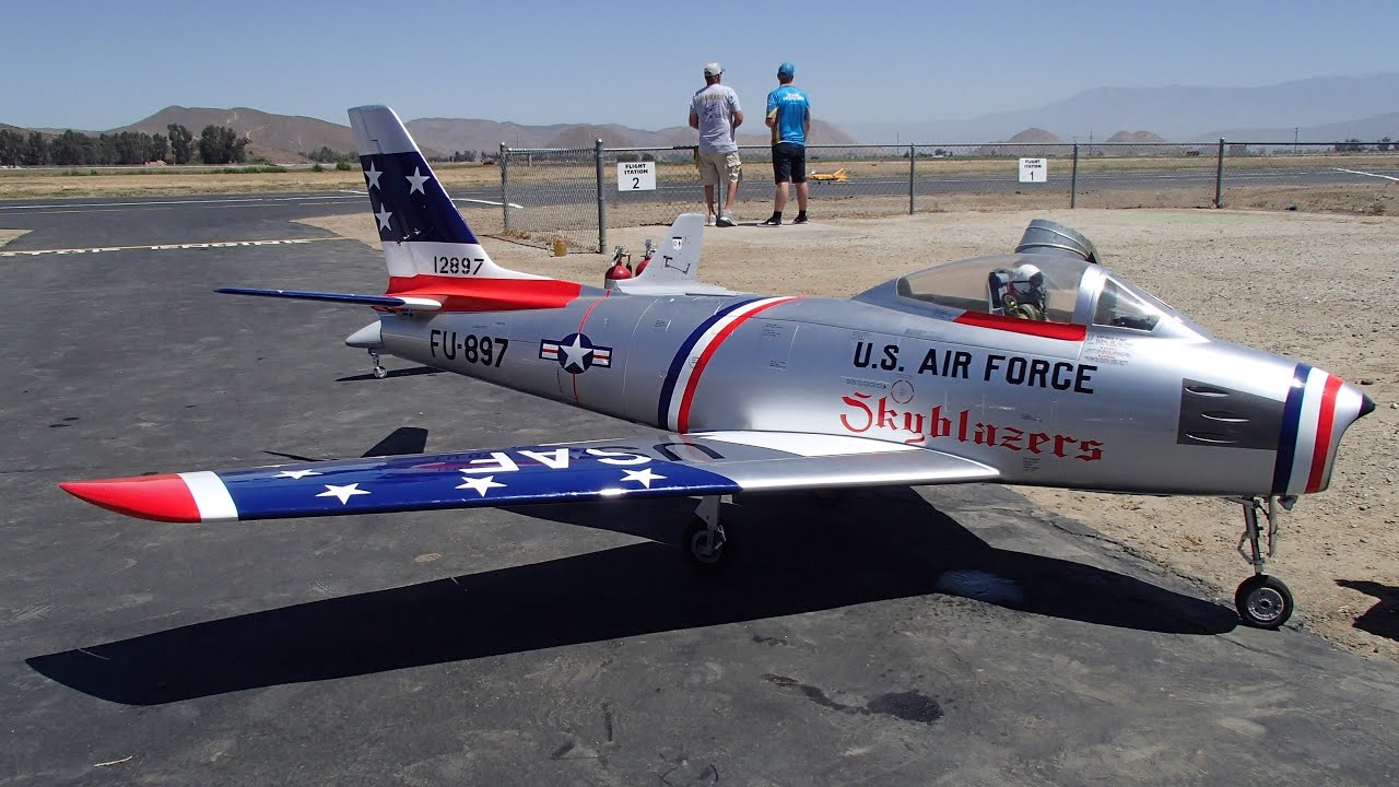 Global AeroJet F-86F 2.3M (1/5 Scale) Turbine Jet w/Swiwin 140 at Hemet Jet Rally, 2021