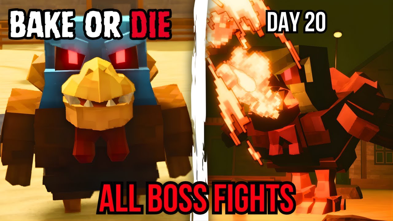 Bake or Die🍰- ALL Boss Fights Night 10 & 20 - Roblox