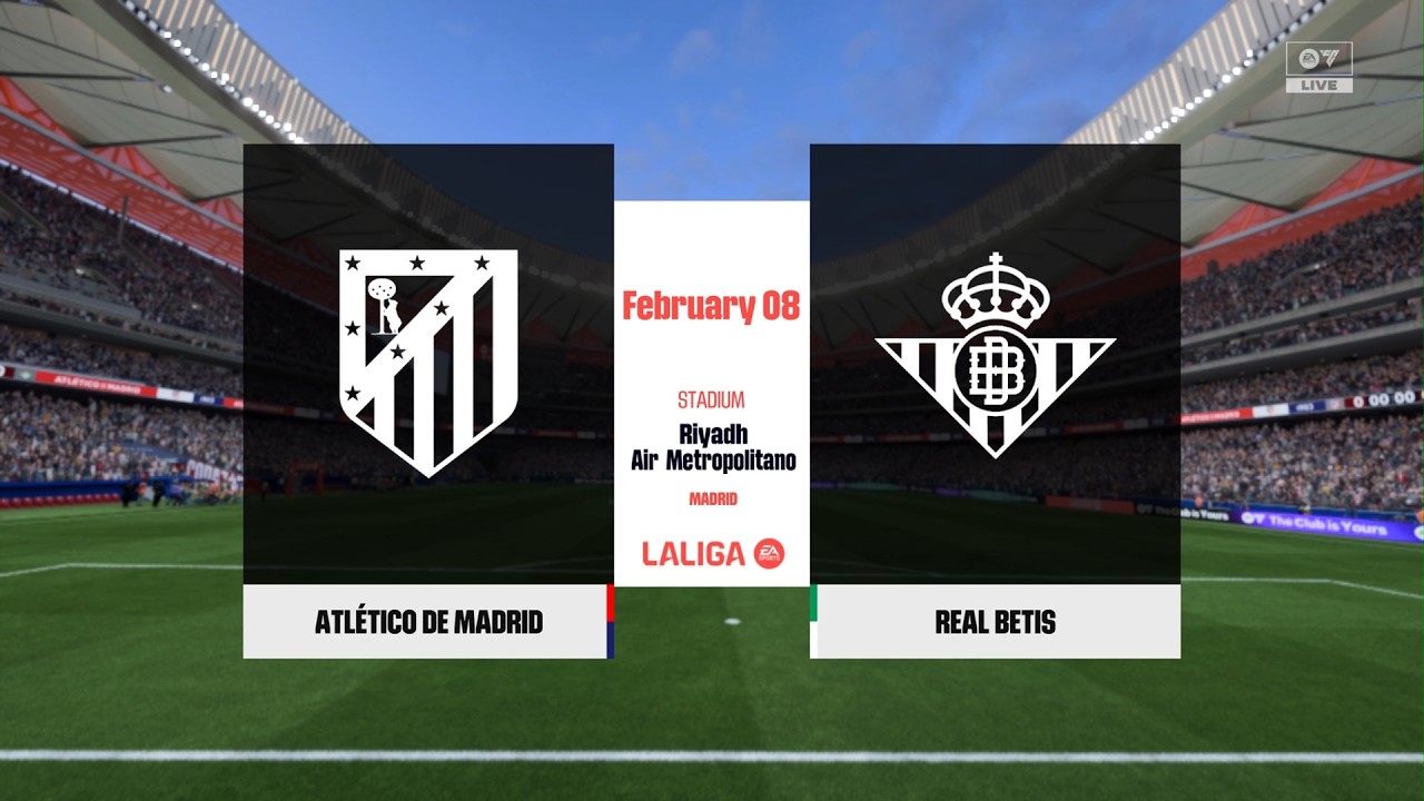 Atlético Madrid vs Real Betis La Liga 2026 Prediction Round 23 Full Gameplay [PS5]