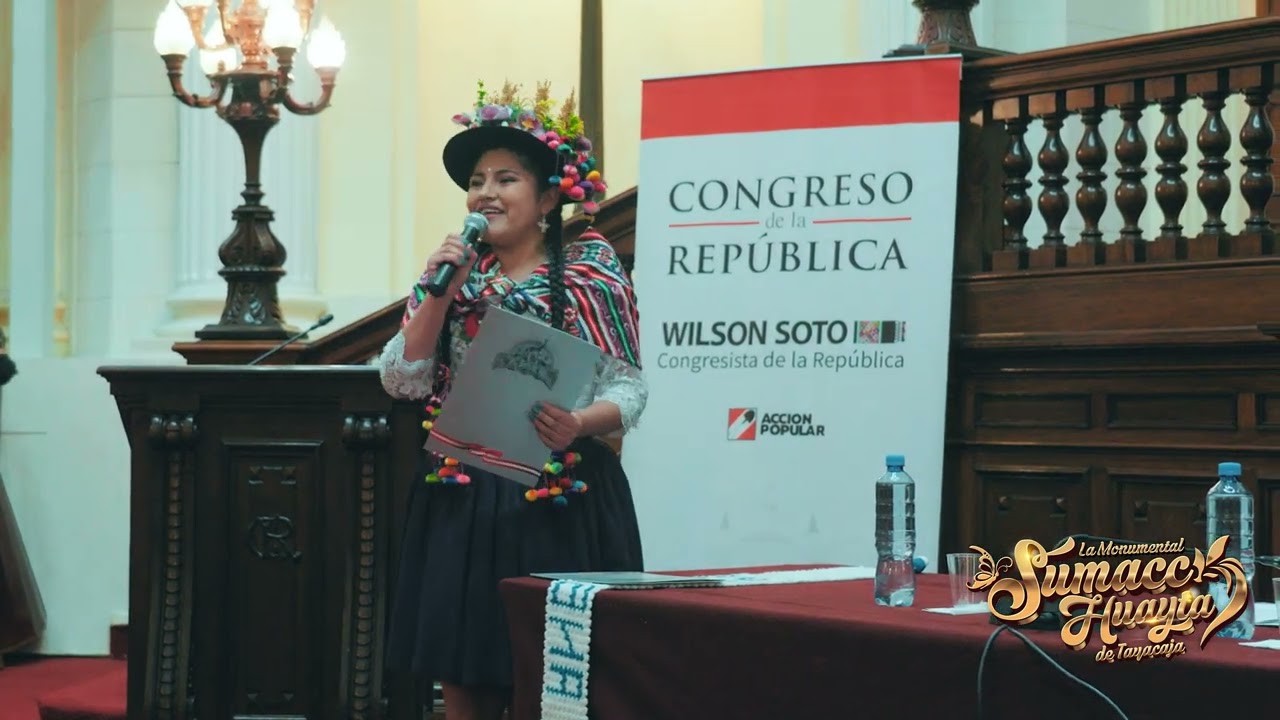 Sumacc Huayta - reconocimiento artístico en el congreso de la republica del Perú 2024