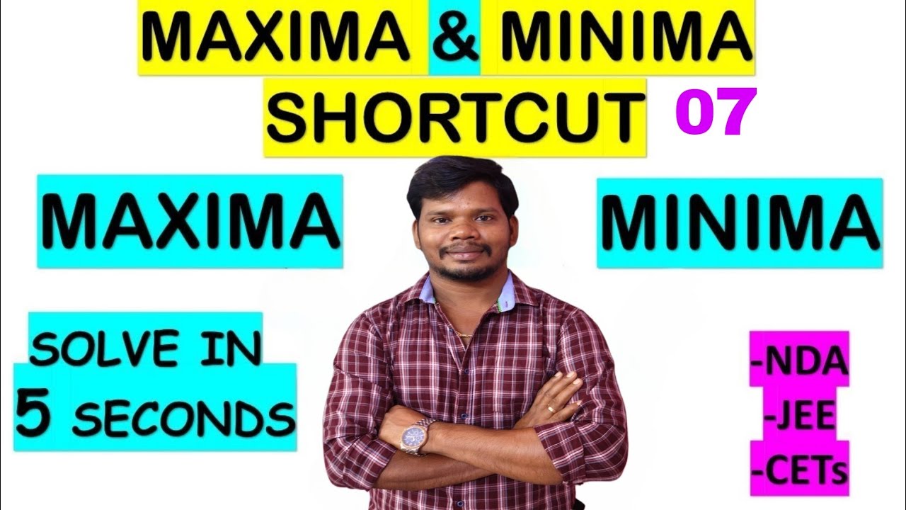 Maximum & Minimum-07|WBJEE|JEE|NDA
