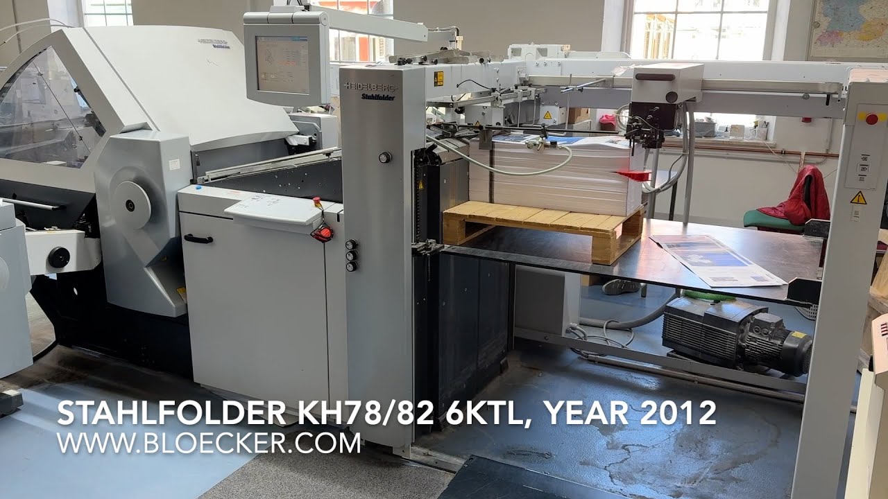 Heidelberg Stahlfolder KH78/82 6KTL, year 2012 - for immediate sale