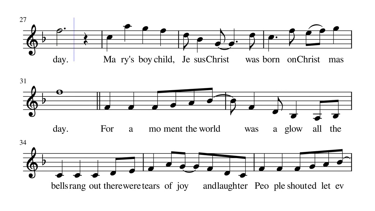 Mary's Boy Child l បុត្រតូចម៉ារី l Jester Joseph Hairston (Violin Sheet Music)