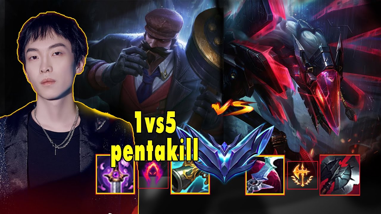 GRAVES 1V5 PENTAKILL AT DIAMOND RANK