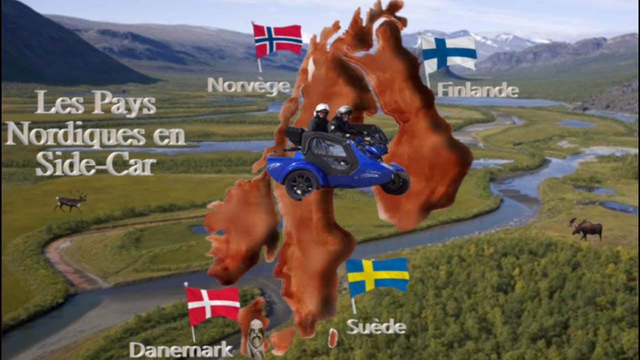 Road trip Moto Side car dans les Pays nordiques jusqu'au Cap Nord Juin 2021