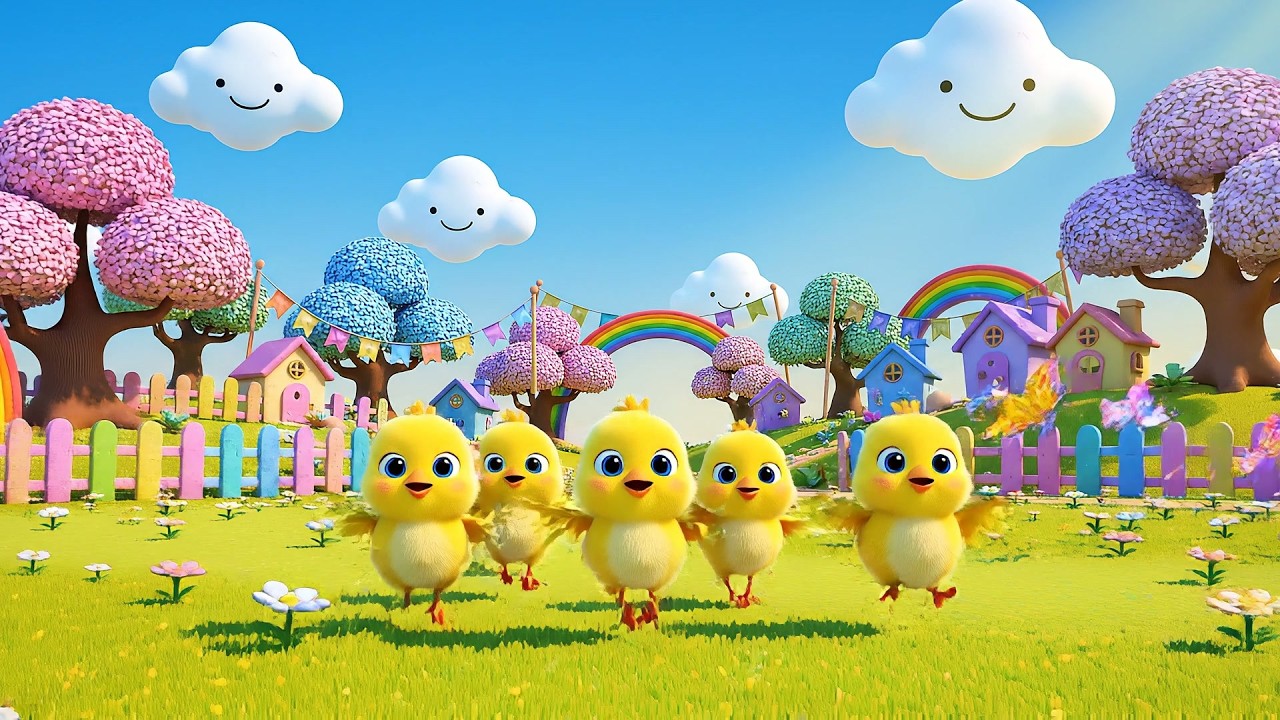 Five Little Chicks Cheep Cheep Cheep | Cute Farm Animal Song & Nursery Rhymes