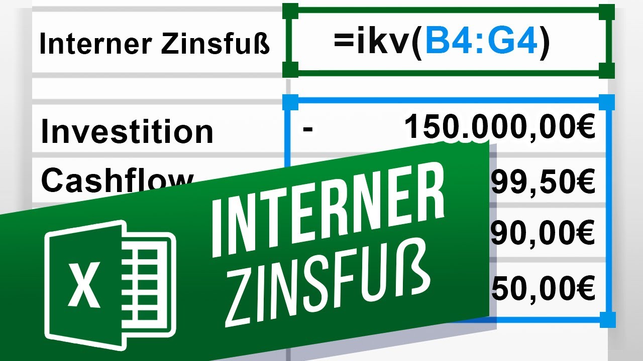 Excel: Interner Zinsfu&szlig; (Interner Zinssatz) berechnen | Interne Zinsfu&szlig;-Methode