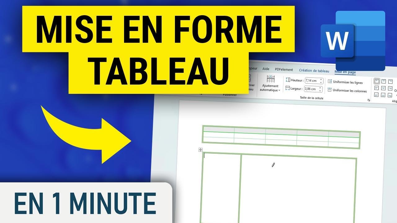 Comment mettre en forme son tableau sur Word