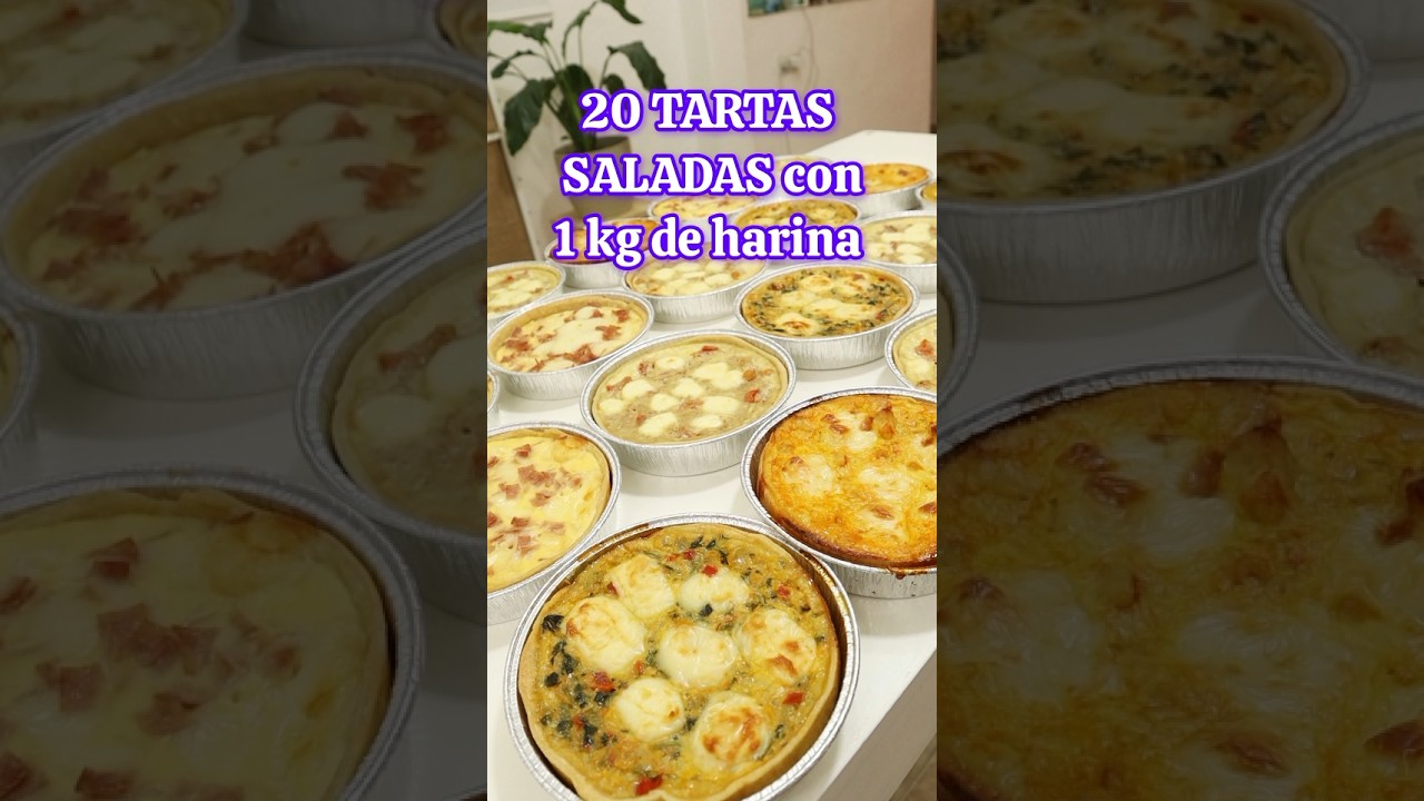 20 TARTAS SALADAS CON 1 KILO DE HARINA