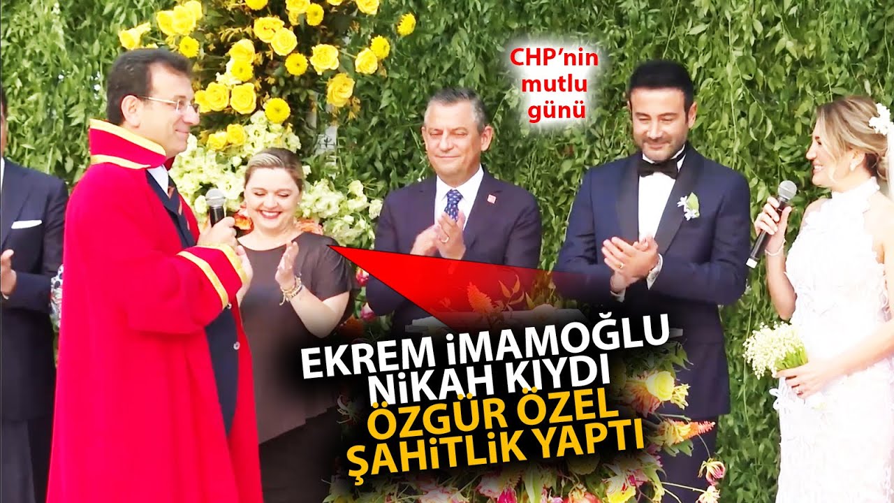 Ekrem İmamoğlu nikah kıydı, Özgür Özel şahitlik yaptı! Rıza Akpolat ile Yeşim Yankılıç'ın mutlu günü
