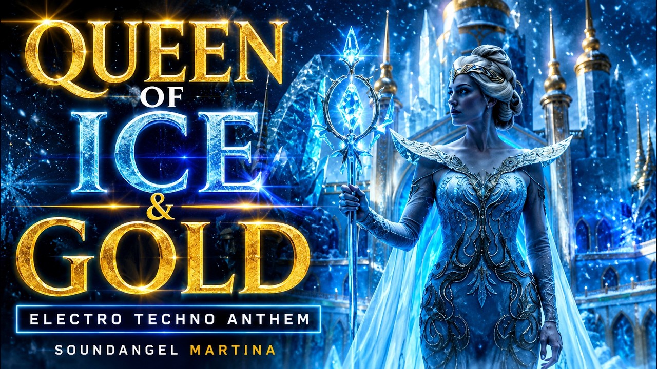 The Queen of Ice and Gold Music Video | Kling AI | SUNO -  Soundangel Martina