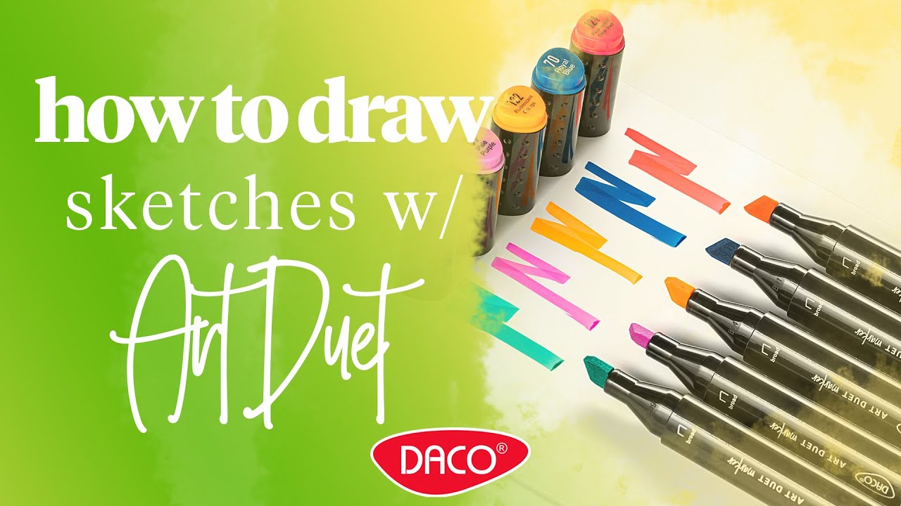 How to Draw Sketches Using DACO Art Duet Markers