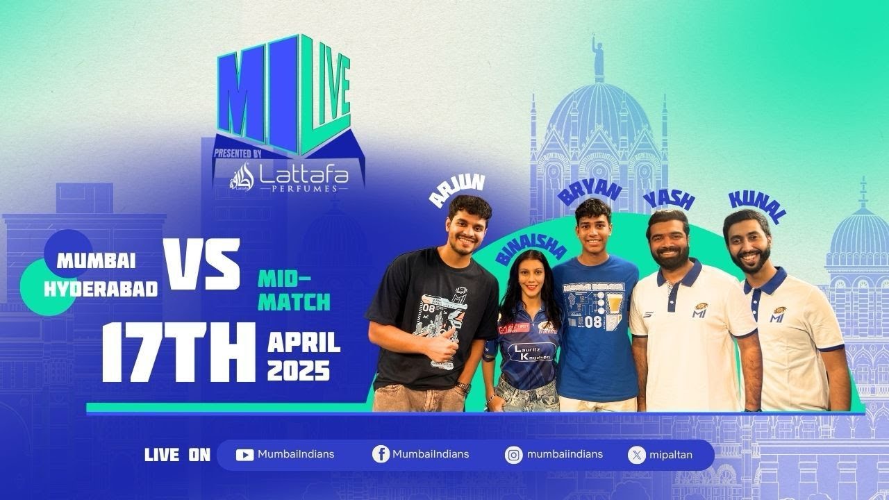 MI LIVE Presented by Lattafa Perfumes: Mumbai v Hyderabad - Mid-match Show ft. Arjun Pandey