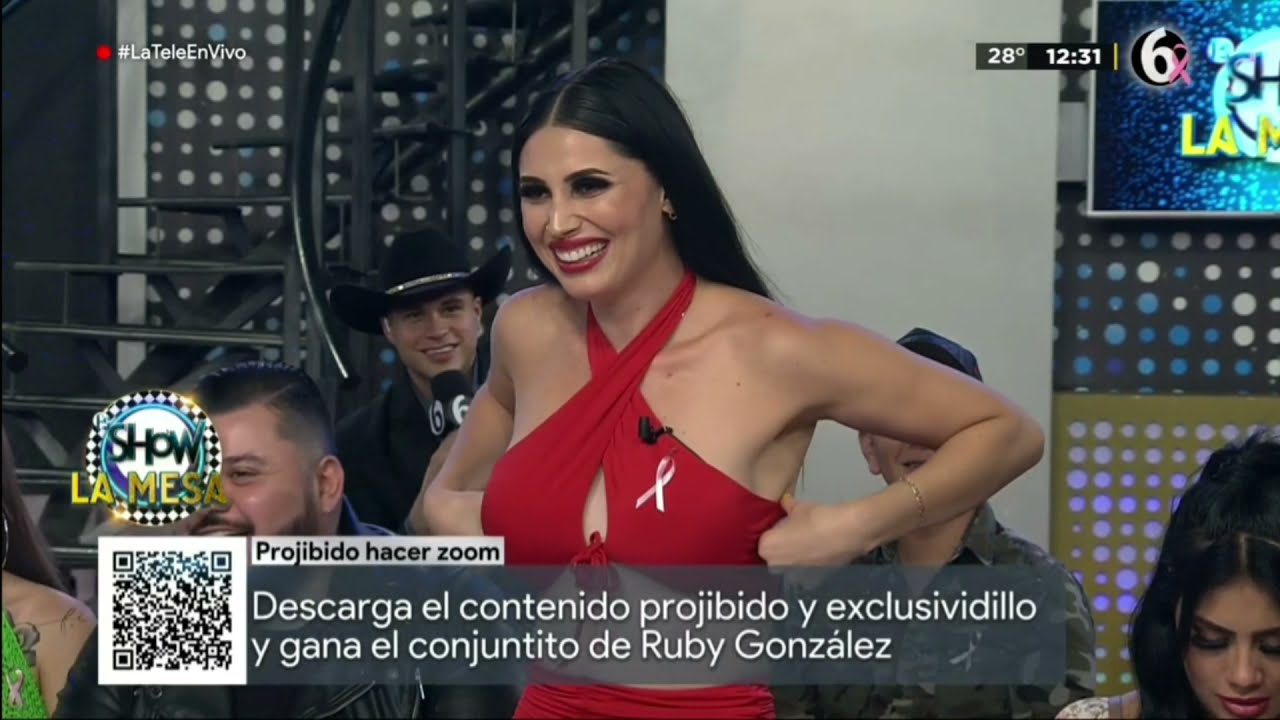 Ruby Gonzalez Sexy Vestido Rojo Es Show 11/10/2021