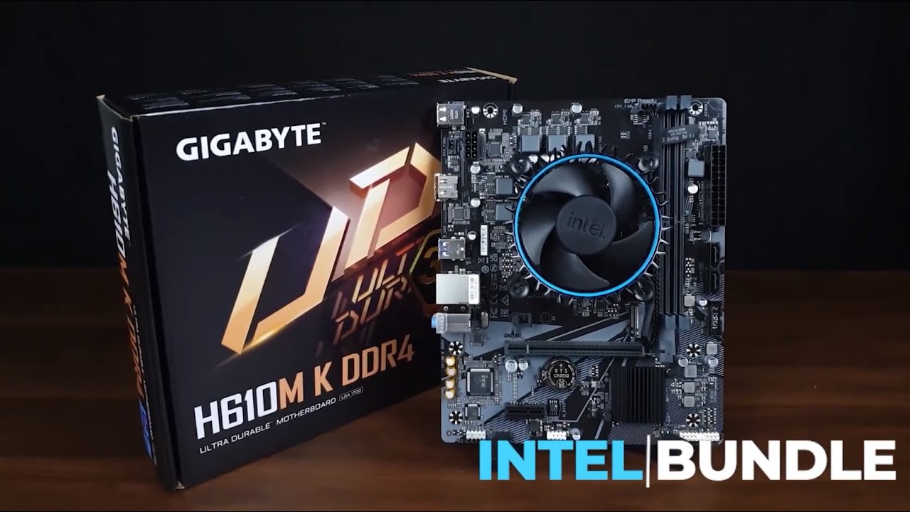 GIGABYTE H610M K DDR4 MOTHERBOARD+i5-12400 PROCESSOR+INTEL COOLING FAN #phitsol #intel #gigabyte