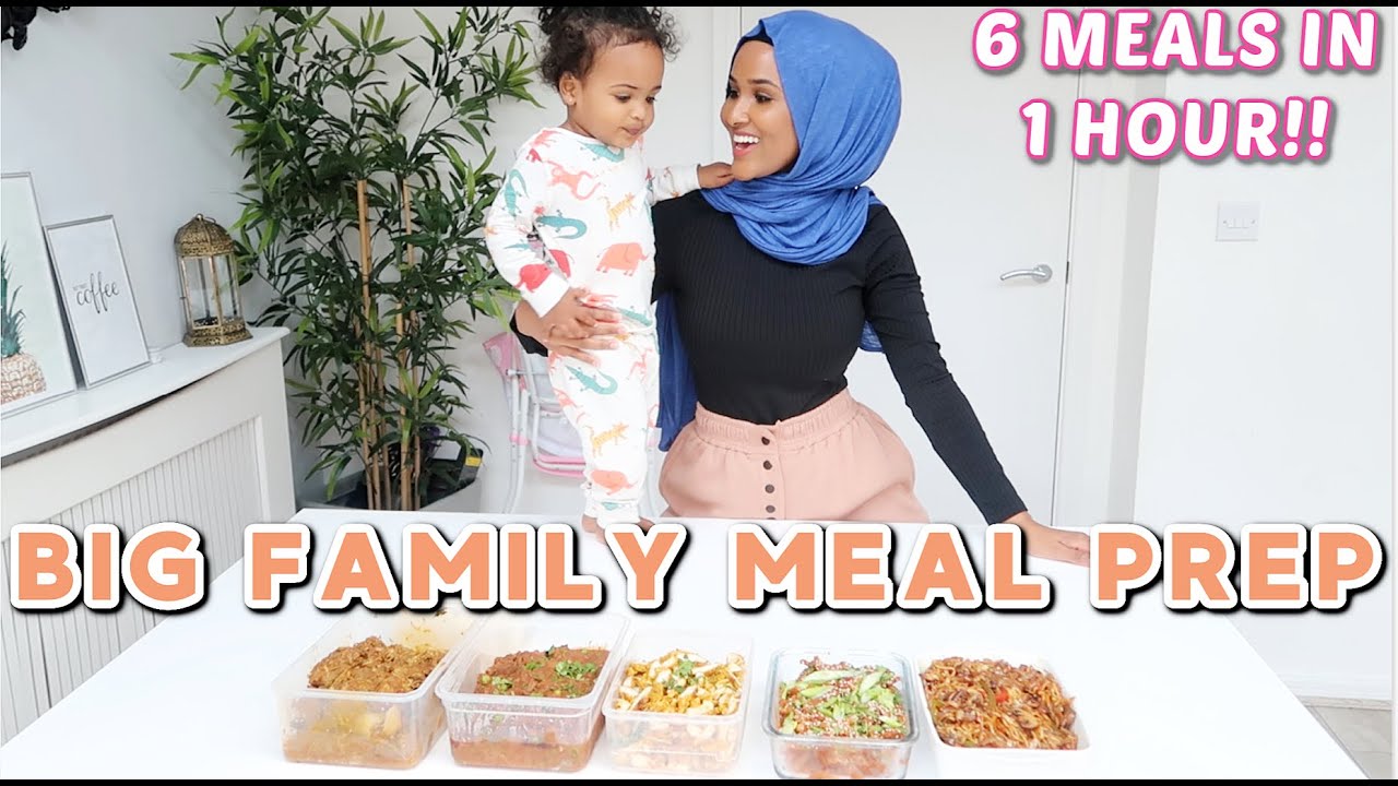 LOCKDOWN FAMILY BULK MEAL PREP!! 6 MEALS IN 1 HOUR + RECIPES! Zeinah Nur