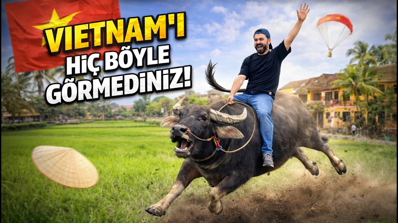 Vietnam, Hoi An Vlog: Buffalo Üzerinde Gezinti, Pirinç Tarlaları ve Nehir Macerası! 🇻🇳