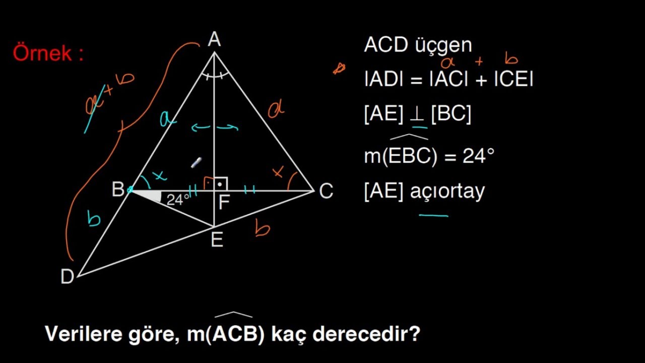 ÜÇGENLER | ÜÇGENDE AÇILAR-5 | İKİZKENAR ÜÇGEN - 2 | GEOMETRİ | METİN HOCAM