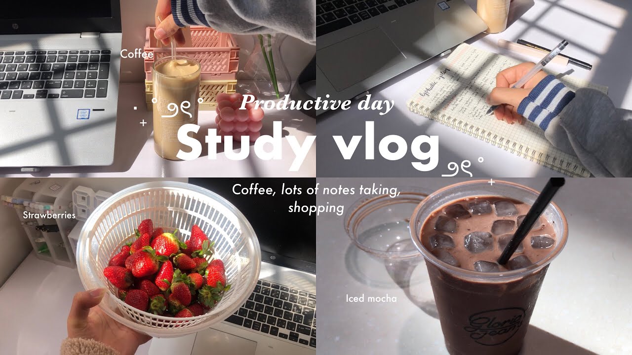 Study vlog📓 ᶻ 𝗓 𐰁 | productive days,  getting back to routine, lots of notes taking, coffee…