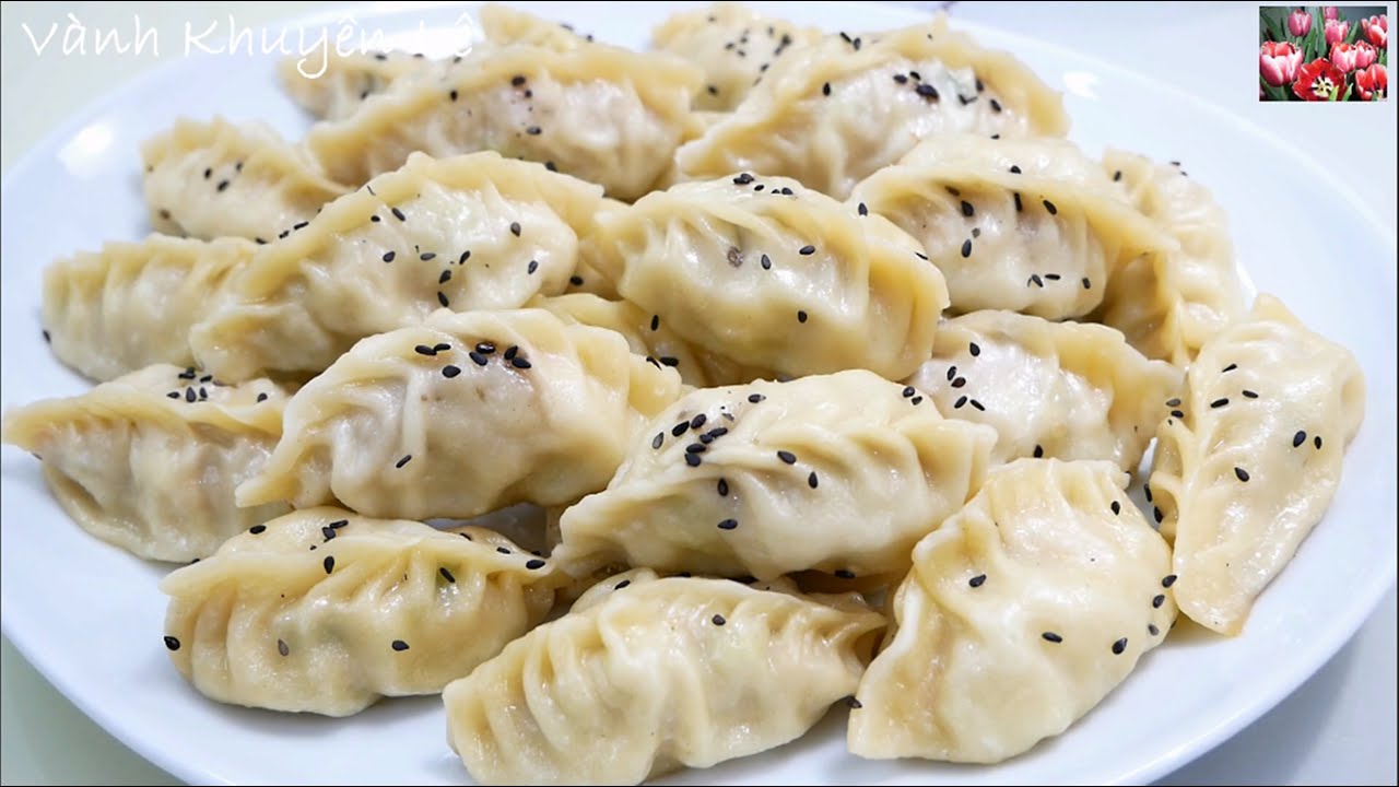 Cách làm Sủi Cảo Chiên Nước Mềm Dai Giòn ngon, Làm bao nhiêu cũng không đủ, DIMSUM, Vanh Khuyen