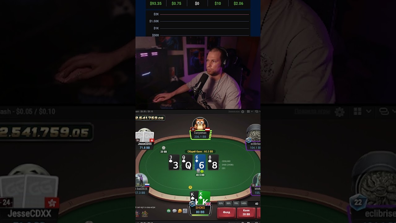 ЧТО ЭТО БЫЛО?ВЕЛЬЮ ИЛИ БЛЕФ? #poker #gg #покер #покерок #гг #покерок_shorts @PokerOK_Life