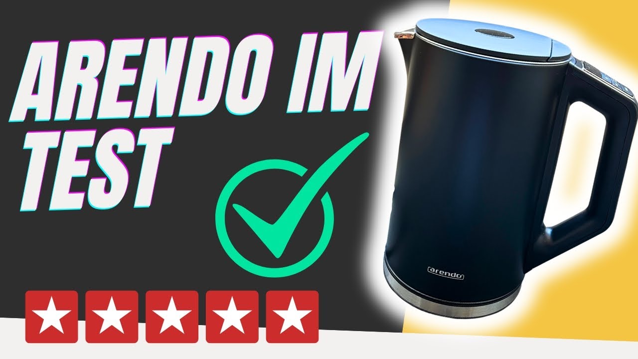 WIRD AUSSEN NICHT HEISS: Arendo ELEGANT Wasserkocher